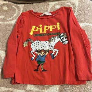 Pippi Longstocking Red Kids Shirt